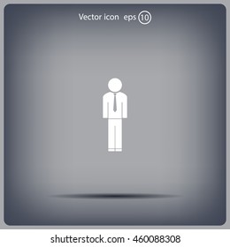 Flat icon of businessman