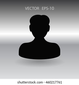 Flat icon of businessman