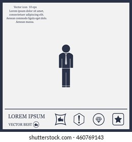 Flat icon of businessman