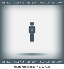 Flat icon of businessman