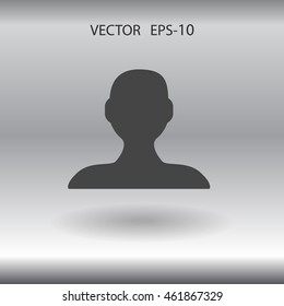Flat icon of businessman