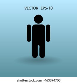 Icono plano del hombre de negocios