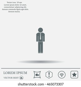 Flat icon of businessman