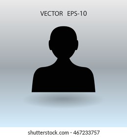 Flat icon of businessman