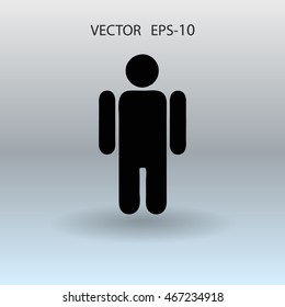 Icono plano del hombre de negocios