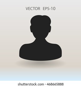 Icono plano del hombre de negocios