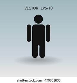 Flat icon of businessman