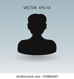 Flat icon of businessman