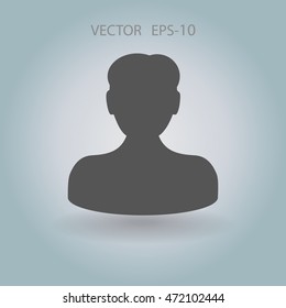 Flat icon of businessman