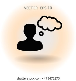 Icono plano del hombre de negocios