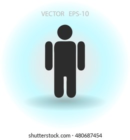 Icono plano del hombre de negocios