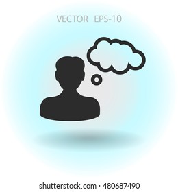 Icono plano del hombre de negocios