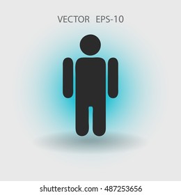 Icono plano del hombre de negocios