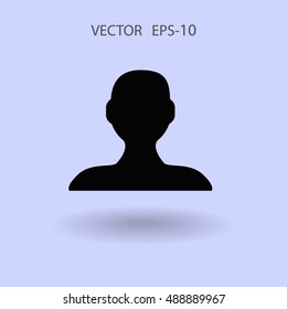 Flat icon of businessman
