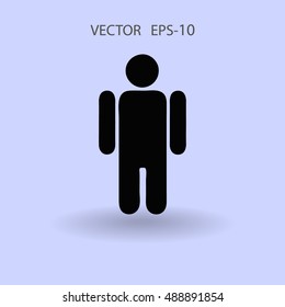 Icono plano del hombre de negocios