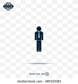 Flat icon of businessman