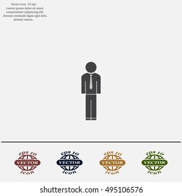 Flat icon of businessman