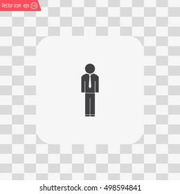Flat icon of businessman