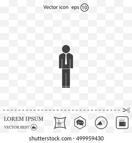 Flat icon of businessman