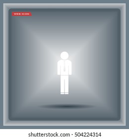 Flat icon of businessman