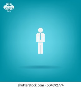 Flat icon of businessman
