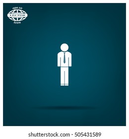 Flat icon of businessman