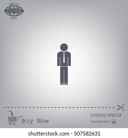 Flat icon of businessman