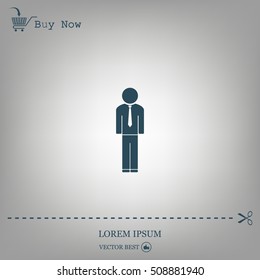 Flat icon of businessman