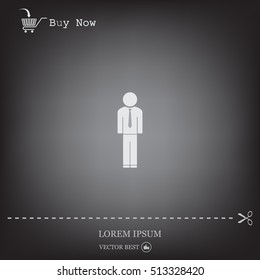 Flat icon of businessman
