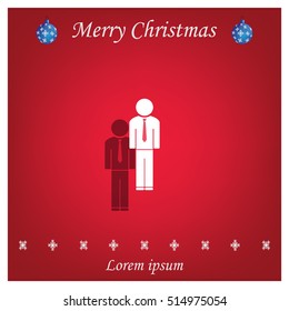 Flat icon of businessman