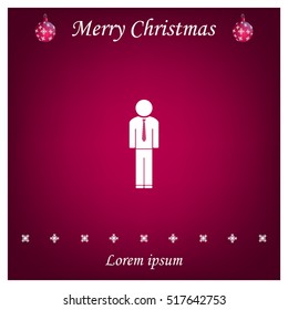 Flat icon of businessman