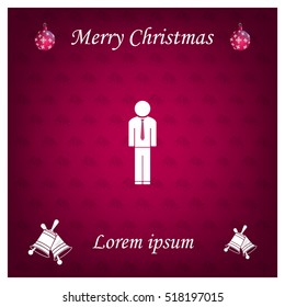 Flat icon of businessman