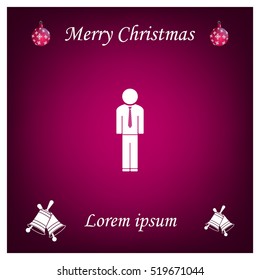 Flat icon of businessman
