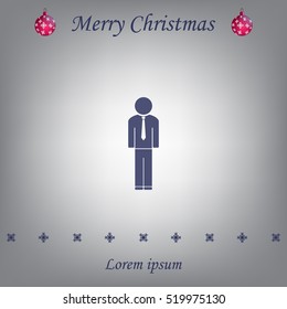 Flat icon of businessman