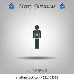 Flat icon of businessman