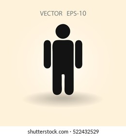 Flat icon of businessman
