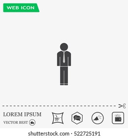 Flat icon of businessman