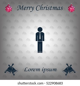 Flat icon of businessman