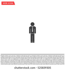 Flat icon of businessman