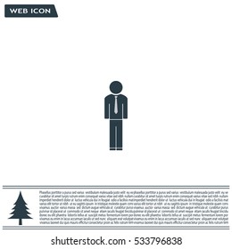 Flat icon of businessman