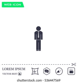 Flat icon of businessman