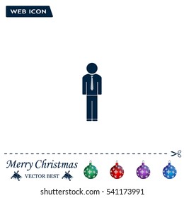Flat icon of businessman