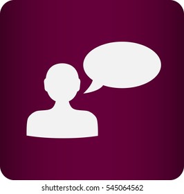 Flat icon of businessman