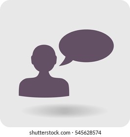Flat icon of businessman