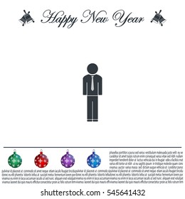 Flat icon of businessman