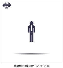 Flat icon of businessman