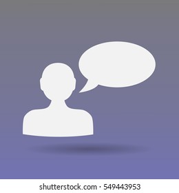 Flat icon of businessman