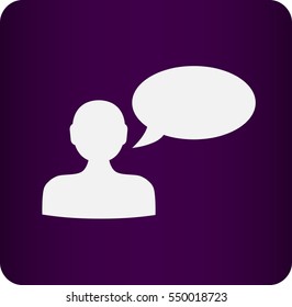 Flat icon of businessman