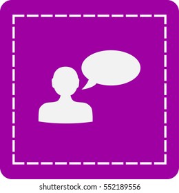 Flat icon of businessman