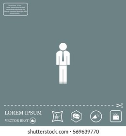 Flat icon of businessman